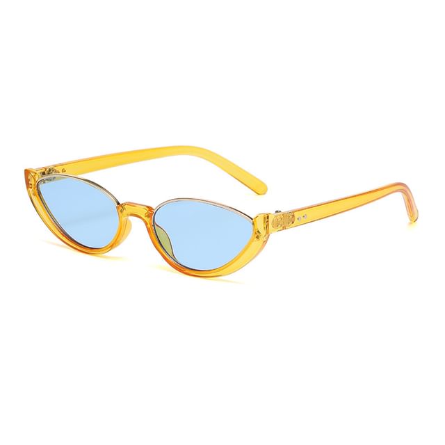 Oval Small Sunglasses Semi-Rimless