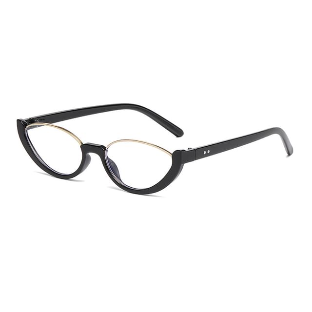 Oval Small Sunglasses Semi-Rimless