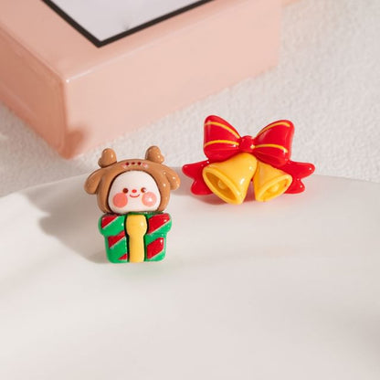 Christmas Cartoon Asymmetrical Resin Stud Earring