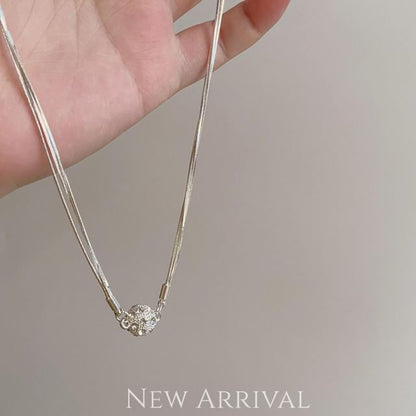 Magnetic Heart Alloy Layered Necklace