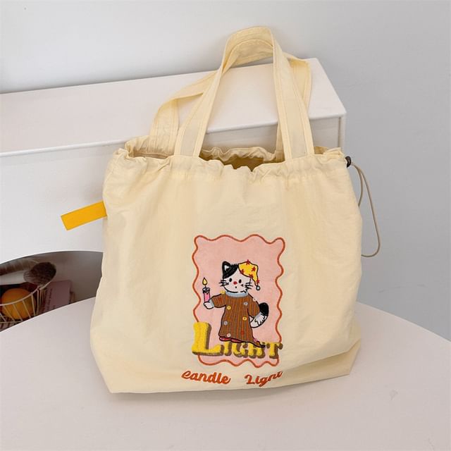 Cartoon Drawstring Shopper Bag