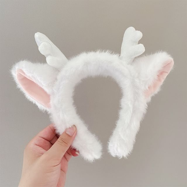 Antler Fleece Headband / Hair Tie