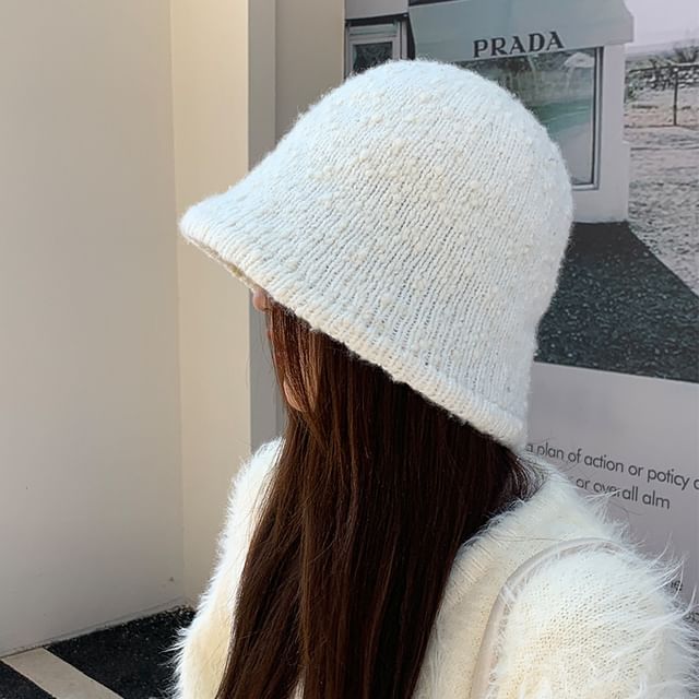 Hat Melange Knit Bucket