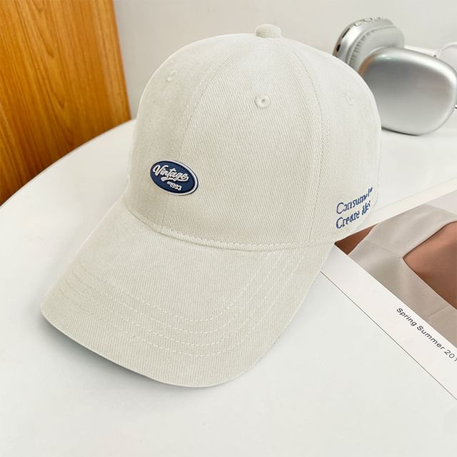 Lettering Applique Baseball Cap