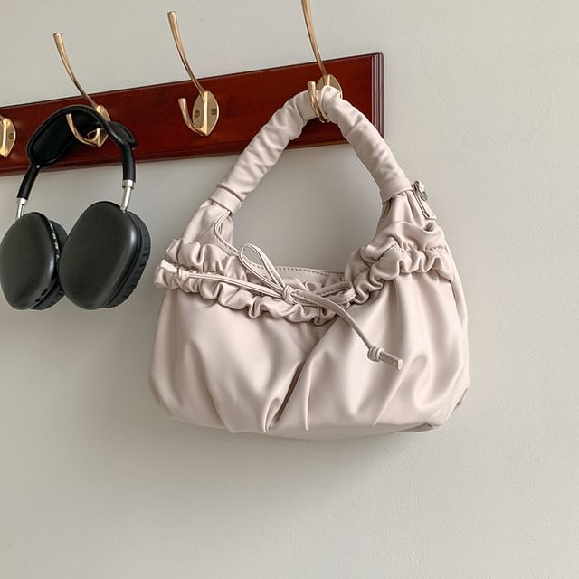 Bow Ruched Shoulder Bag