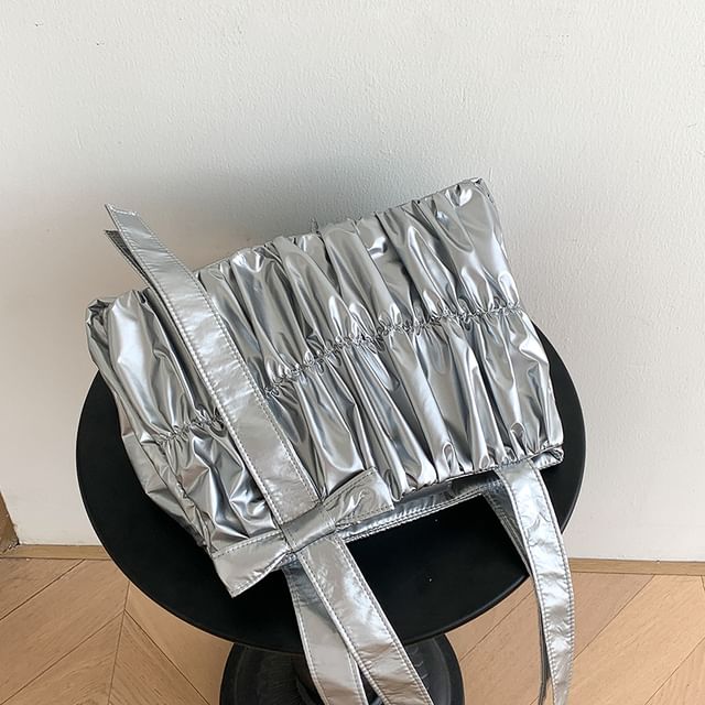 Bag Ruched Tote Bow
