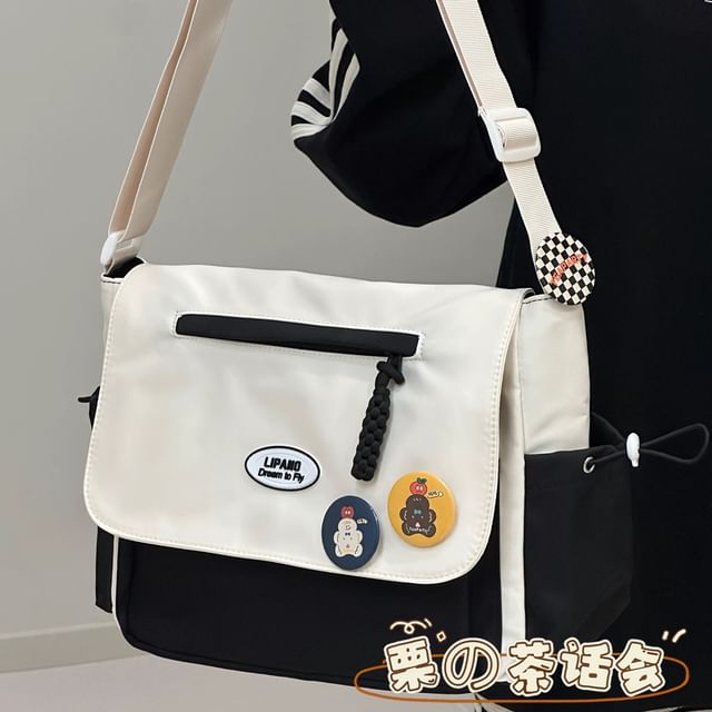 Two Tone Messenger Bag