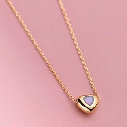 S925 Sterling Silver Heart Rhinestone Pendant Necklace