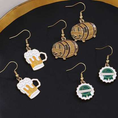 Beer Alloy Drop Earring