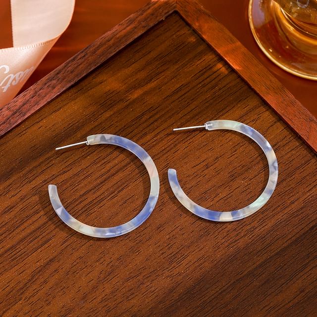 Acetate Open Hoop Earring