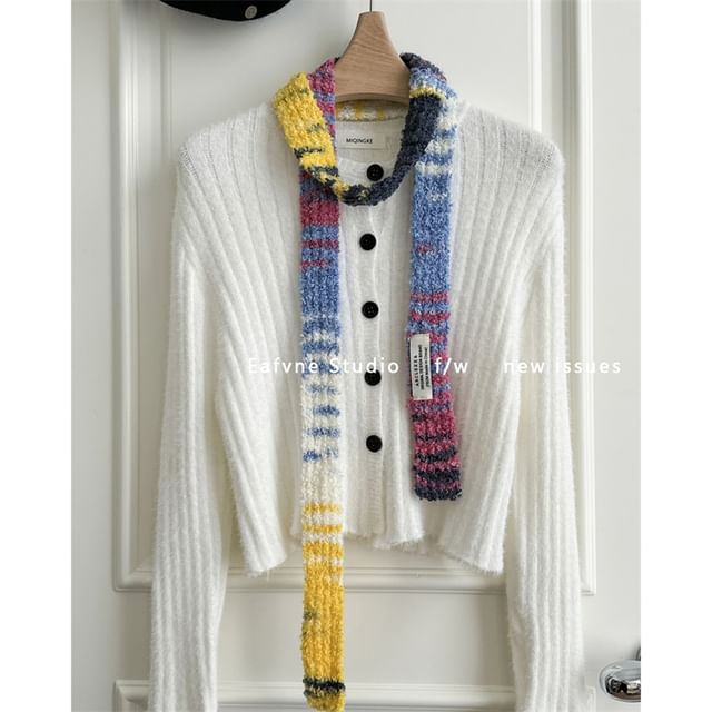 Gradient Knit Skinny Scarf