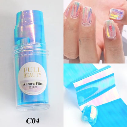 Holographic Film Nail Art Decoration