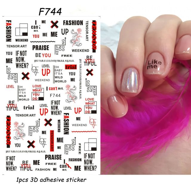 Bug Lettering Nail Art Stickers (Various Designs)