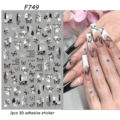 Bug Lettering Nail Art Stickers (Various Designs)