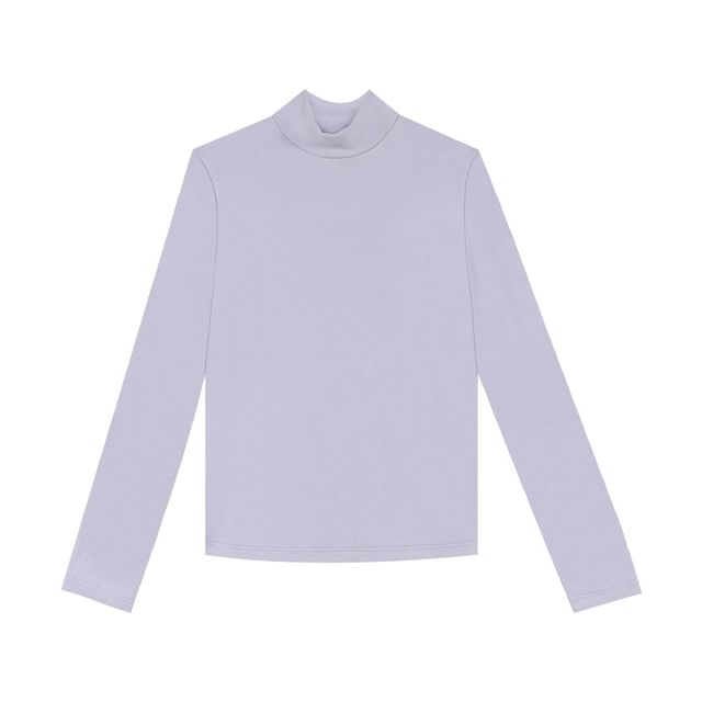 Long Sleeve Turtleneck Plain Top