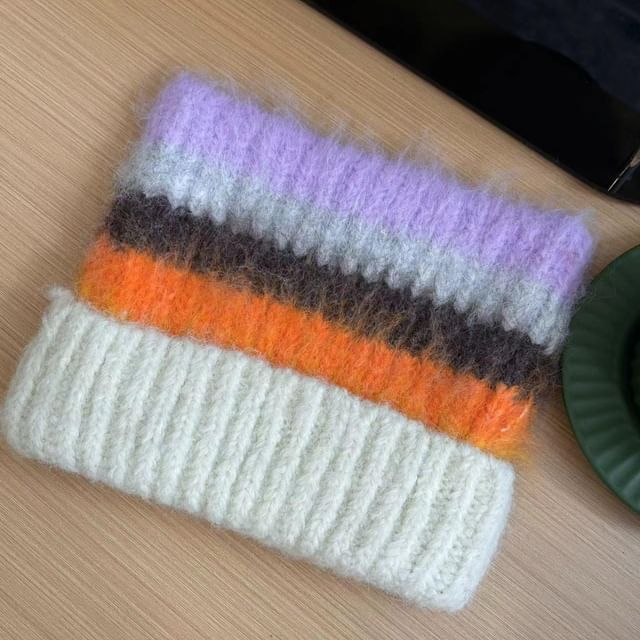 Cat Ear Color Block Beanie