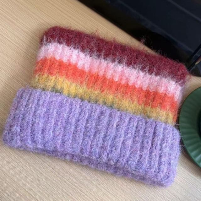 Cat Ear Color Block Beanie