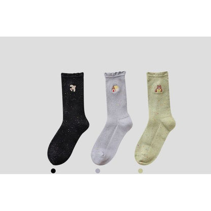 Cartoon Embroidered Socks / Set