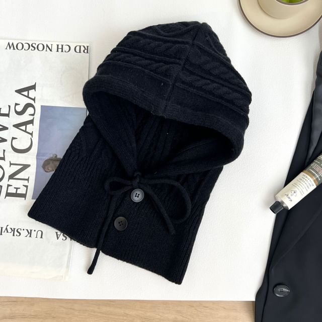 Balaclava Gloves / Set Knit Plain