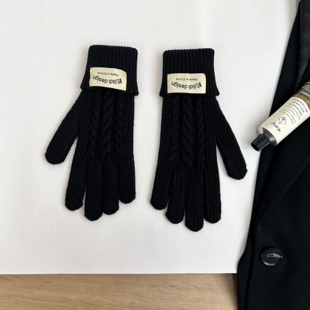 Balaclava Gloves / Set Knit Plain