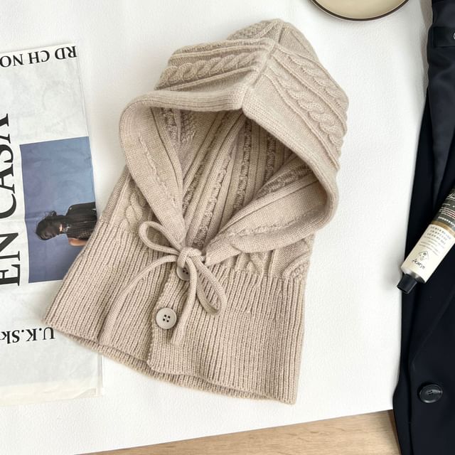 Balaclava Gloves / Set Knit Plain