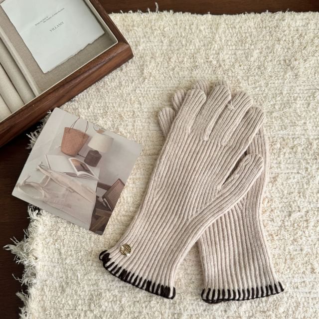 Gloves Knit Cuff Ribbed