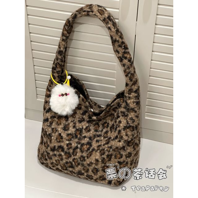 Fluffy Leopard Tote Bag