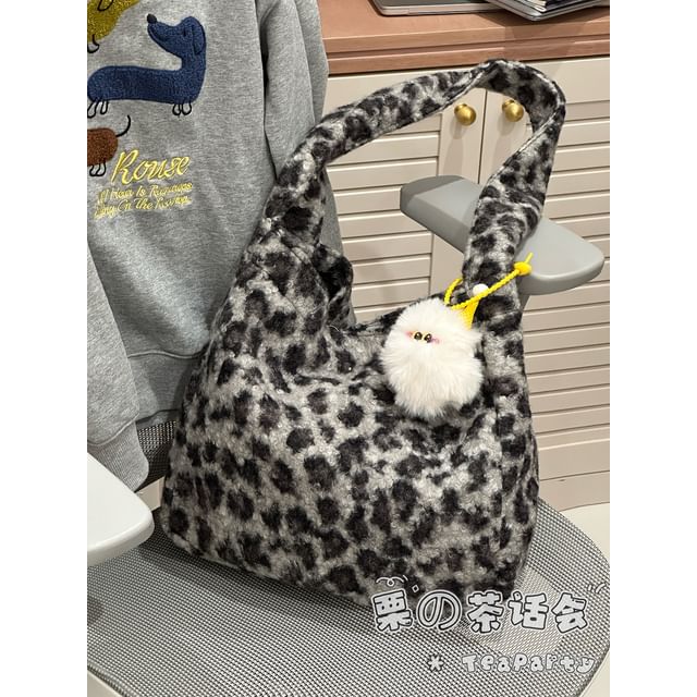 Fluffy Leopard Tote Bag