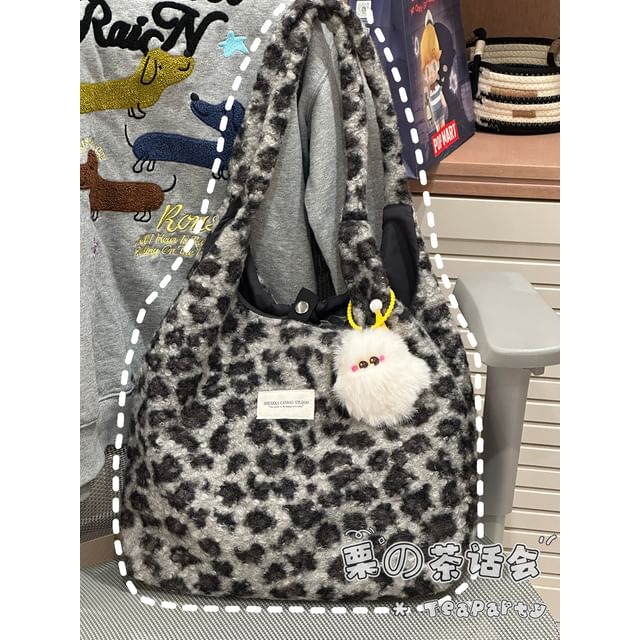 Fluffy Leopard Tote Bag