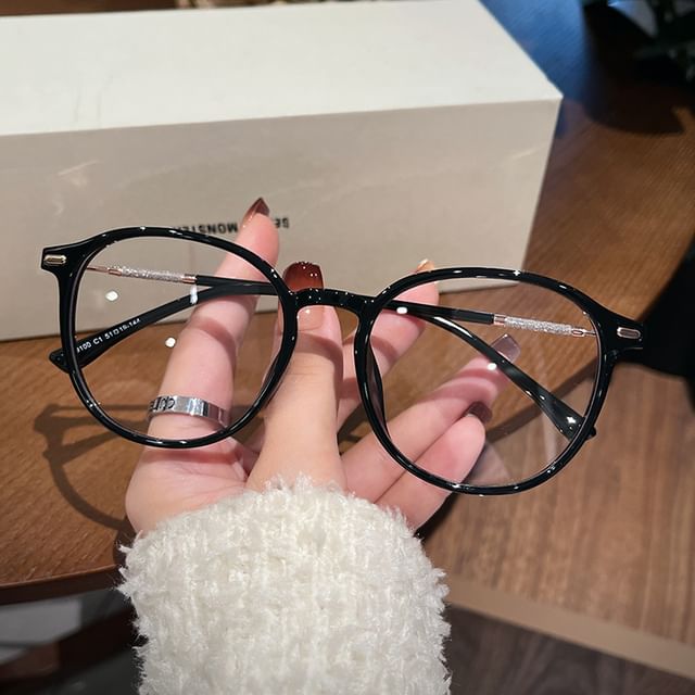 Light Blue Blocking Retro Glasses