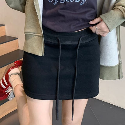 Heart Embroidery Zip-Up Hoodie / Tee / Mini Skirt