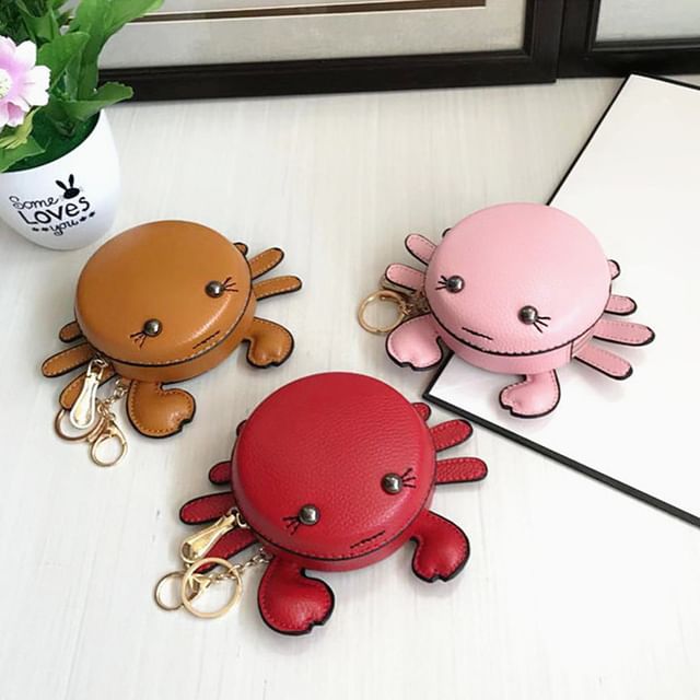 Coin Leather Faux Cartoon Crab Purse