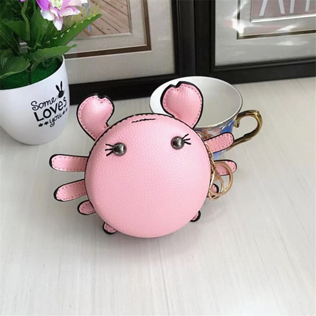 Coin Leather Faux Cartoon Crab Purse