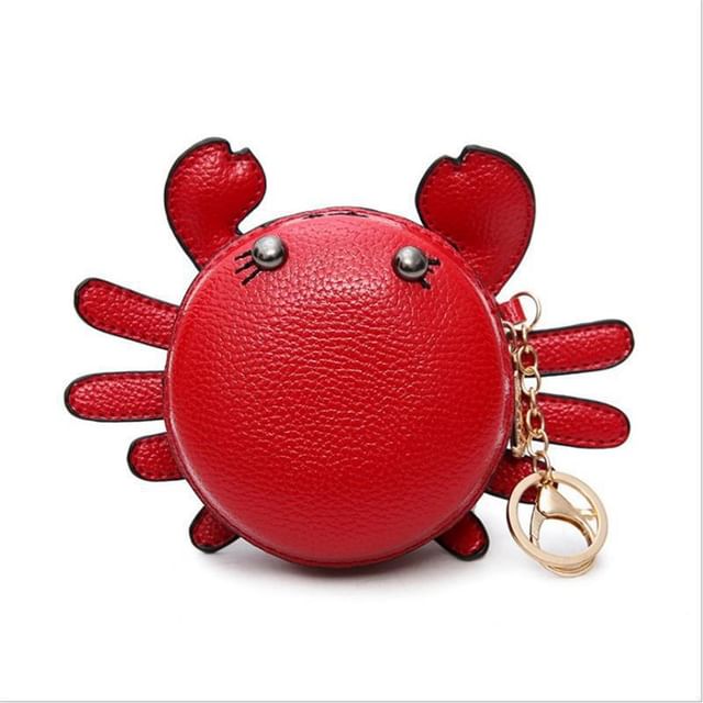 Coin Leather Faux Cartoon Crab Purse
