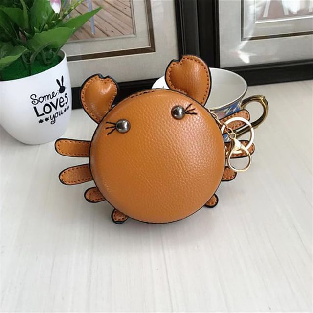 Coin Leather Faux Cartoon Crab Purse