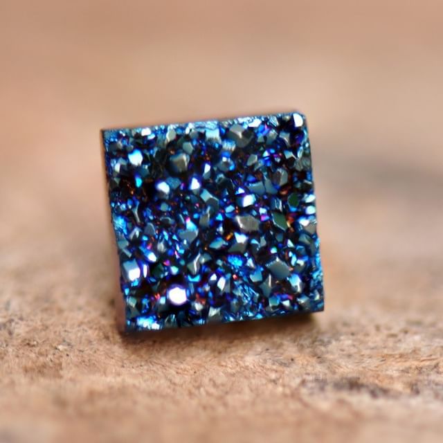 Square Faux Crystal Magnetic Earring