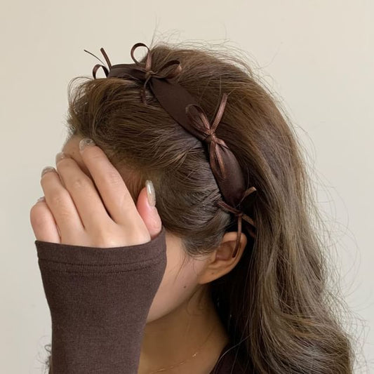 Bow Accent Satin Headband