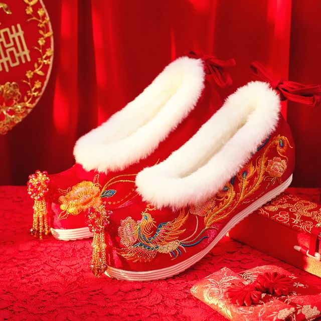 Wedge Pumps Embroidered Designs) (Various Hidden Beaded Heel