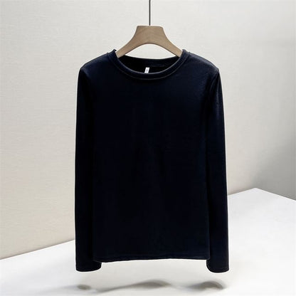 Long Sleeve Round Neck Plain T-Shirt