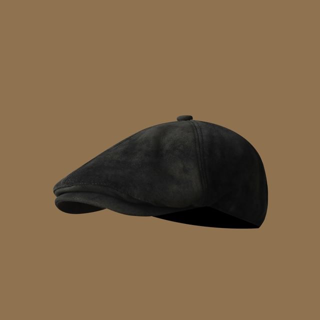 Suede Newsboy Cap