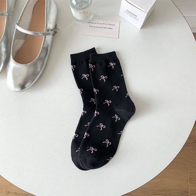 Bow Patterned Socks