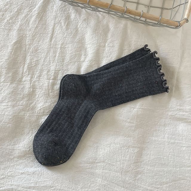 Lettuce Edge Ribbed Socks