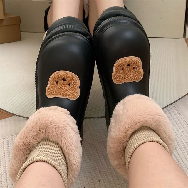 Bear Fluffy Short Snow Boots