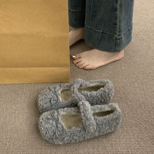 Jane Furry Mary Shoes Plain