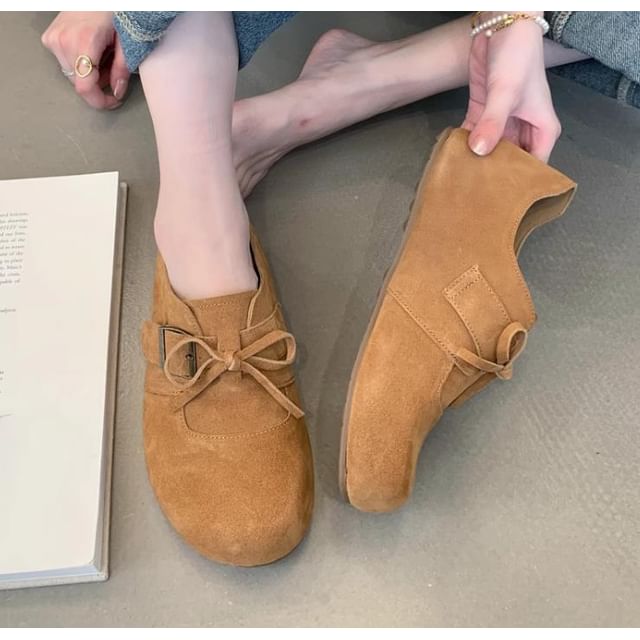 Lace-Up Velvet Shoes