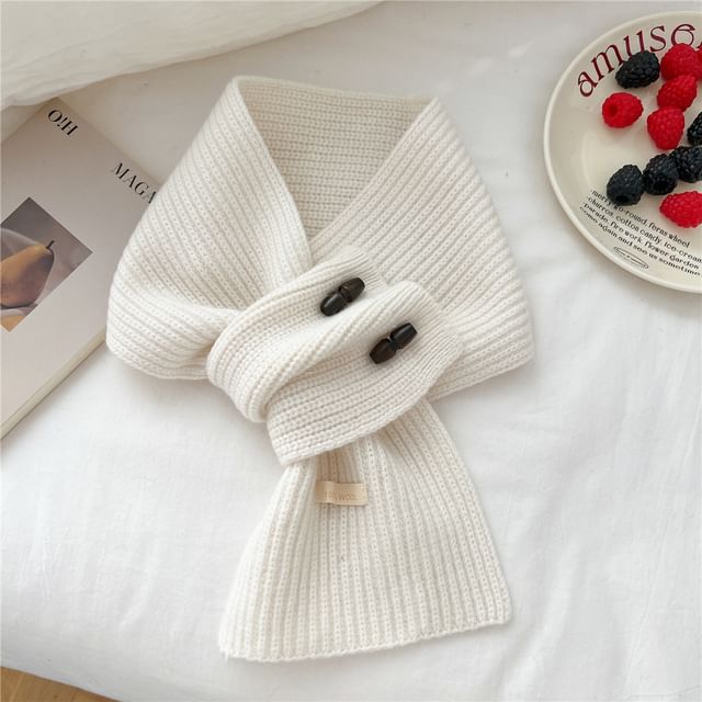 Label Applique Duffle Knit Scarf