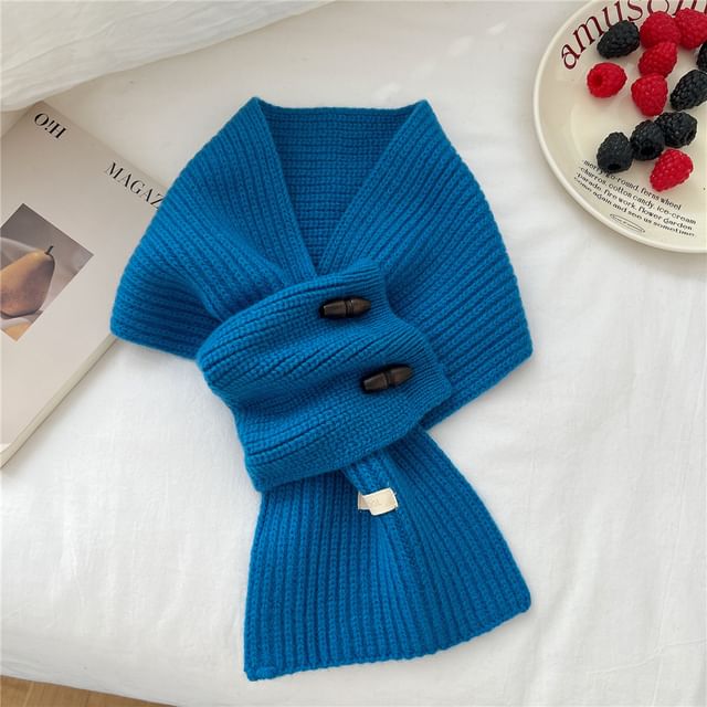 Label Applique Duffle Knit Scarf