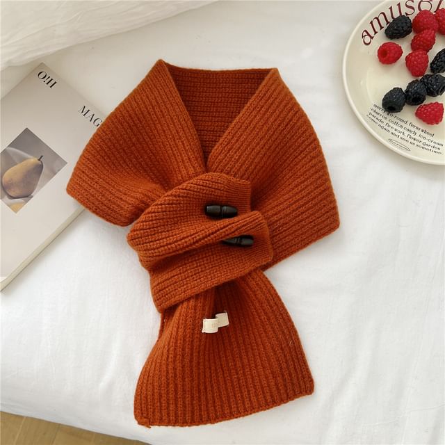 Label Applique Duffle Knit Scarf