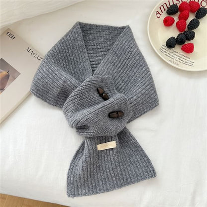 Label Applique Duffle Knit Scarf