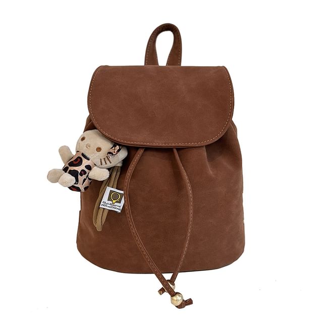 Faux Flap Backpack Suede